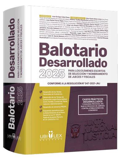 BALOTARIO DESARROLLADO 2025. Para los ex..
